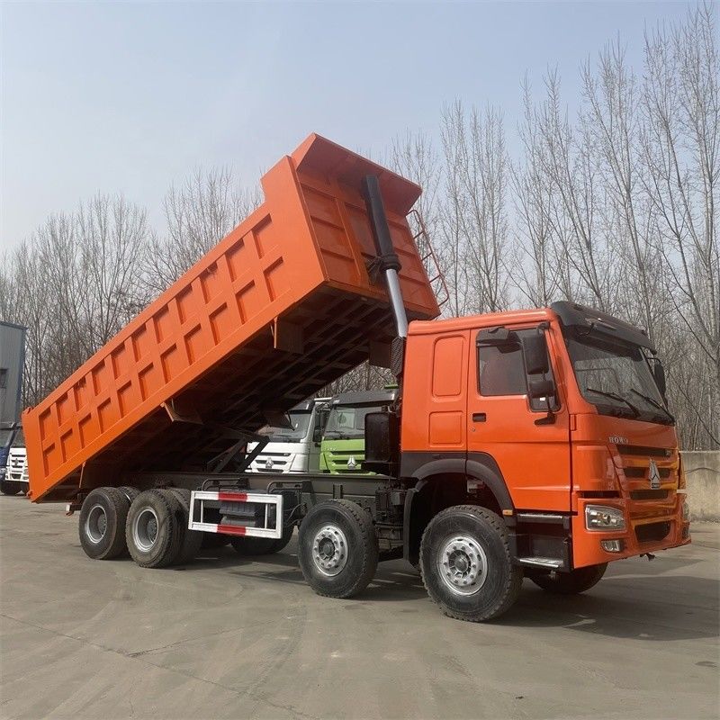 40 тонн 12 шины Howo 8X4 336HP 371HP 420 HP Подержанный грузовик с наклоном с потреблением