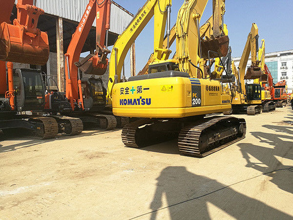 Кувшин 0.9CBM Komatsu Использованный экскаватор PC 200 Thumb Тяжелое оборудование для тяжелой работы