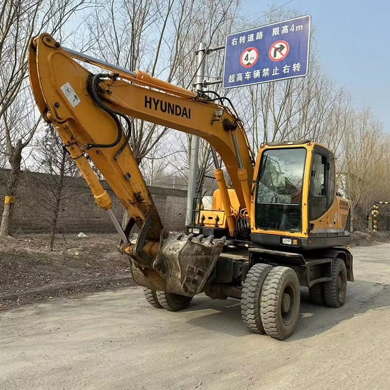 Hyundai Origin Машинный экскаватор на колесах Использованные экскаваторы 150W-9 для продажи