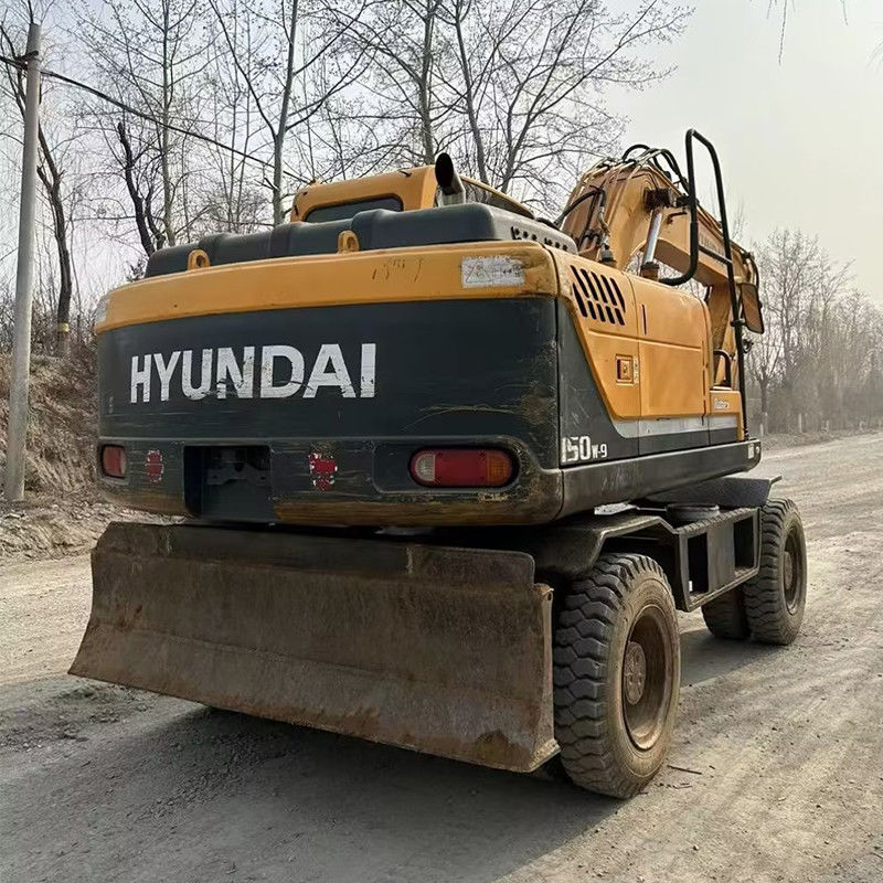 Hyundai Origin Машинный экскаватор на колесах Использованные экскаваторы 150W-9 для продажи