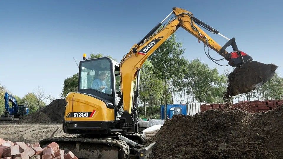Sany 35u ползучий экскаватор 4855 мм Максимальная высота выкапывания и 5,8 тонны рабочей массы