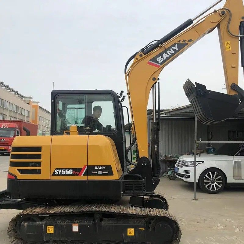 Sany Used Excavator SY55C Pro с оригинальным двигателем и массой машины 5780 кг