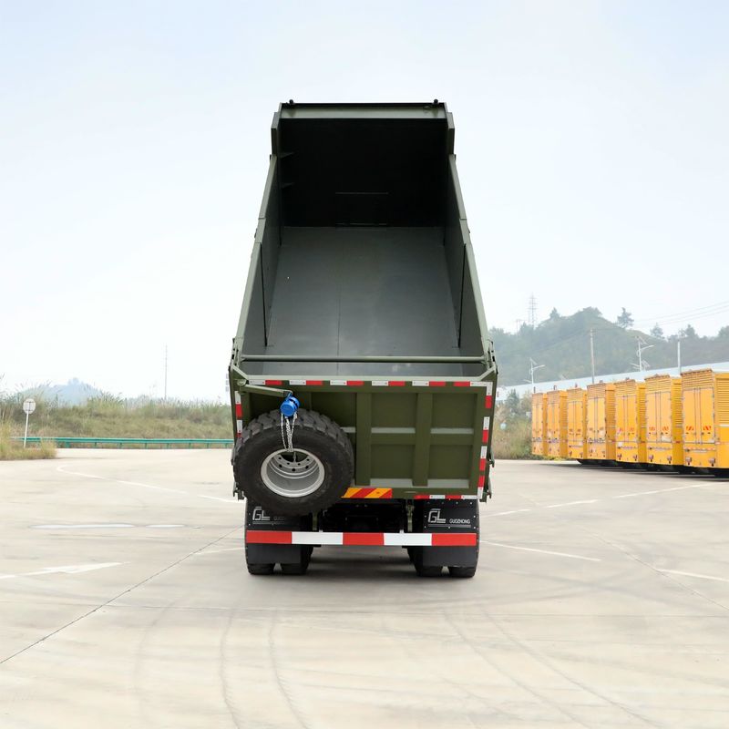 Дизельное питание левостороннее приводное 6x4 Дамп-грузовик с грузовым баком Размер 5400*2300*900 мм