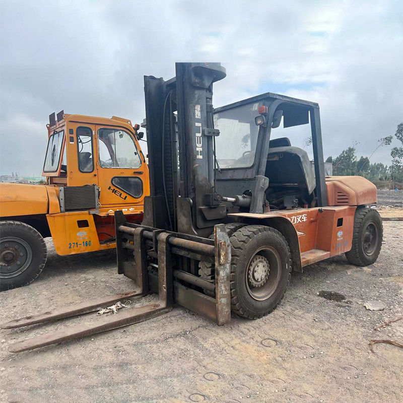 10-тонный гели-дизельный вилочный погрузчик с мощным дизельным двигателем и низким расходом топлива