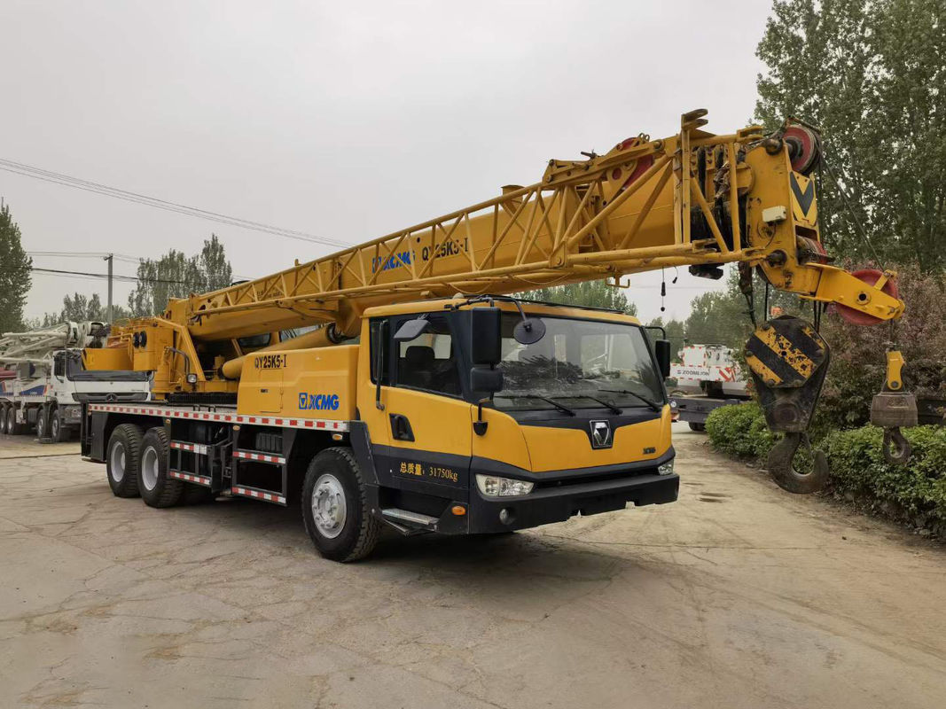 Мобильный грузовой кран 10% скидка на 50 тонн 25K5 подержанных грузовых кранов с двигателем WEICHAI
