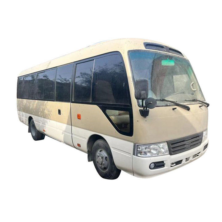 Двигательная вместимость 4L Toyota Coaster 30 мест Левоугольный LHD Подержанные автобусы для туристов