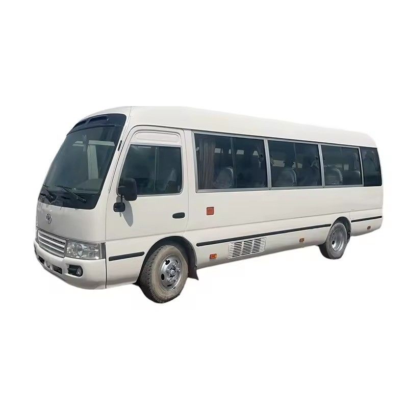 Хорошее состояние 30 мест подержанный автобус Toyota Coaster с LHD рулевым управлением и роскошными функциями