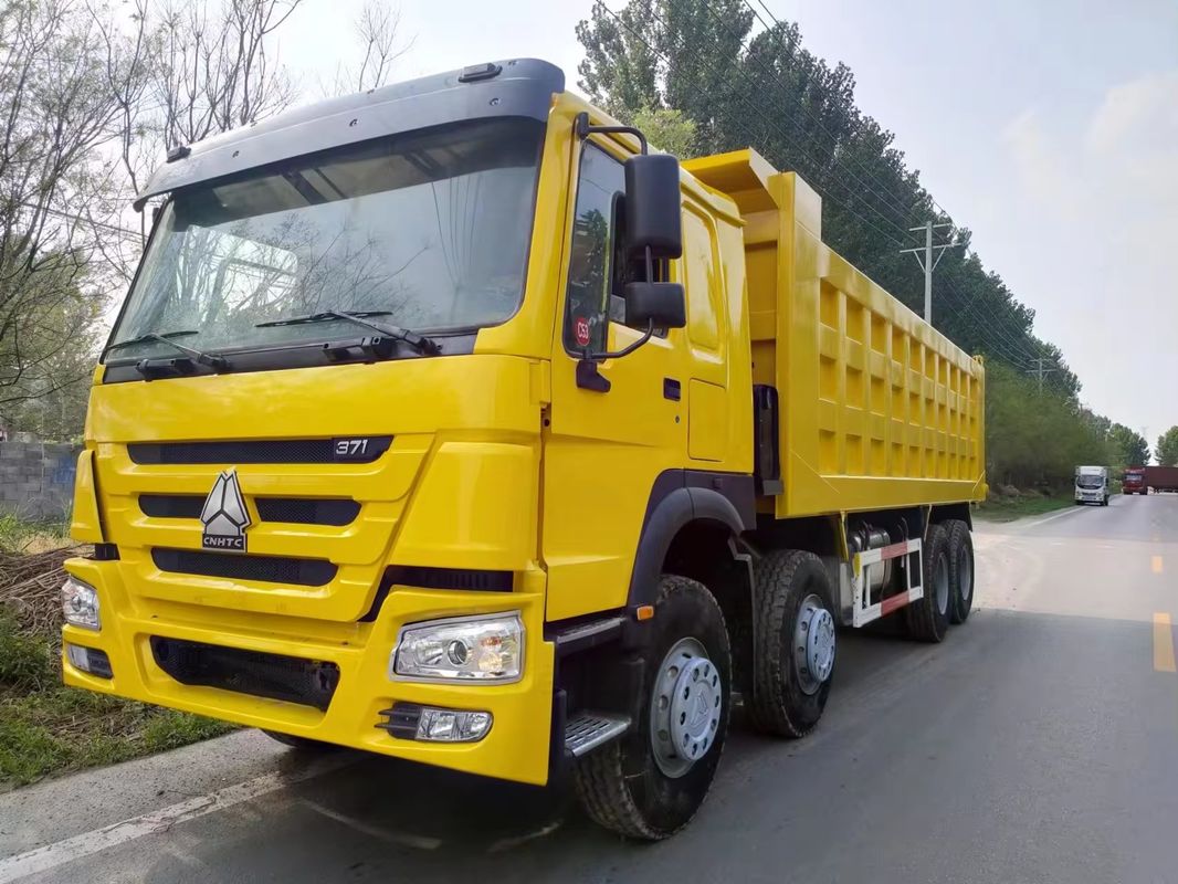 Подержанный Howo 8x4 12 колесные грузовики 375 л.с. дизельный двигатель грузовик с откидкой песка без ESC