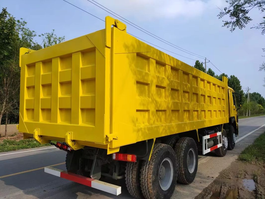 Подержанный Howo 8x4 12 колесные грузовики 375 л.с. дизельный двигатель грузовик с откидкой песка без ESC