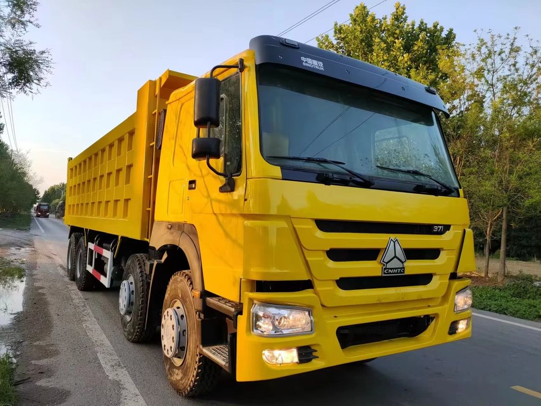 Подержанный Howo 8x4 12 колесные грузовики 375 л.с. дизельный двигатель грузовик с откидкой песка без ESC