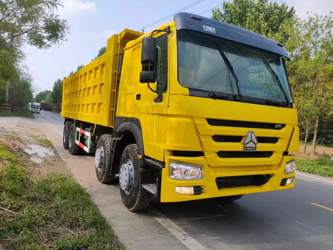 Подержанный Howo 8x4 12 колесные грузовики 375 л.с. дизельный двигатель грузовик с откидкой песка без ESC
