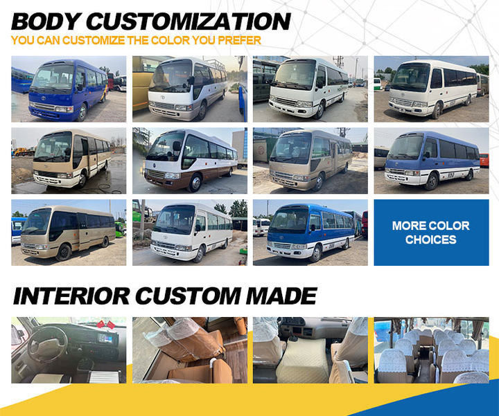 30-местный автобус Toyota Coaster с двойным воздушным тормозом и высокой скоростью 69 км/ч