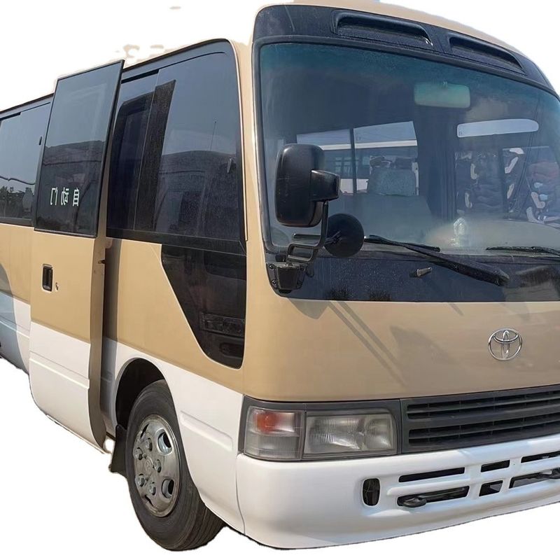 Подержанный дизельный двигатель 30-местный автобус Toyota Coaster в хорошем состоянии Тип ручной трансмиссии