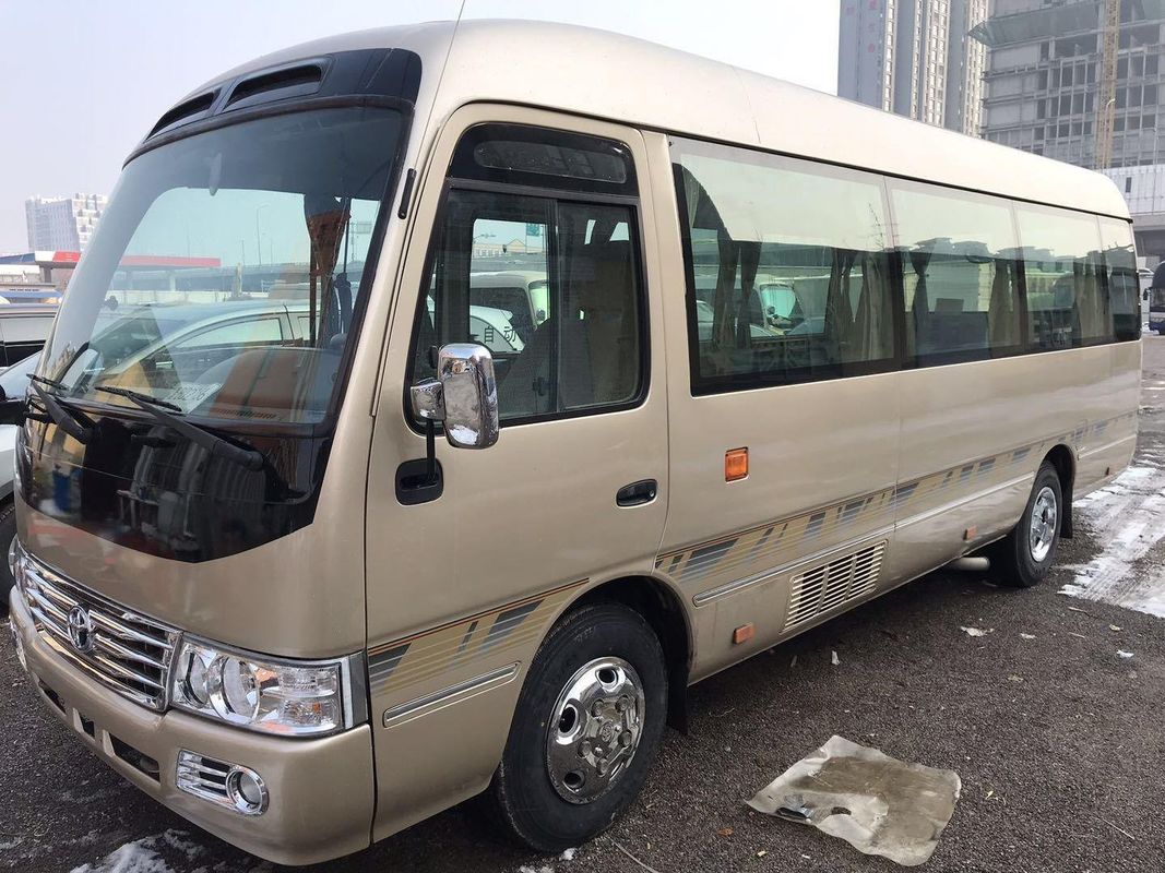 Подержанный 22-30 пассажирских мест Toyot Coaster Bus с передним дизельным двигателем