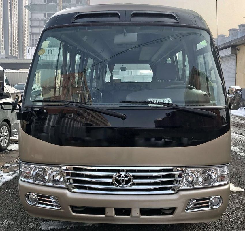 Подержанный 22-30 пассажирских мест Toyot Coaster Bus с передним дизельным двигателем