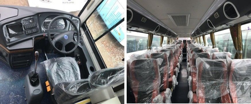 Автобус с ручной трансмиссией 45 1 1 Туровой пассажирский RHD автобус с L * W * H 11990 * 2450 * 3580 мм