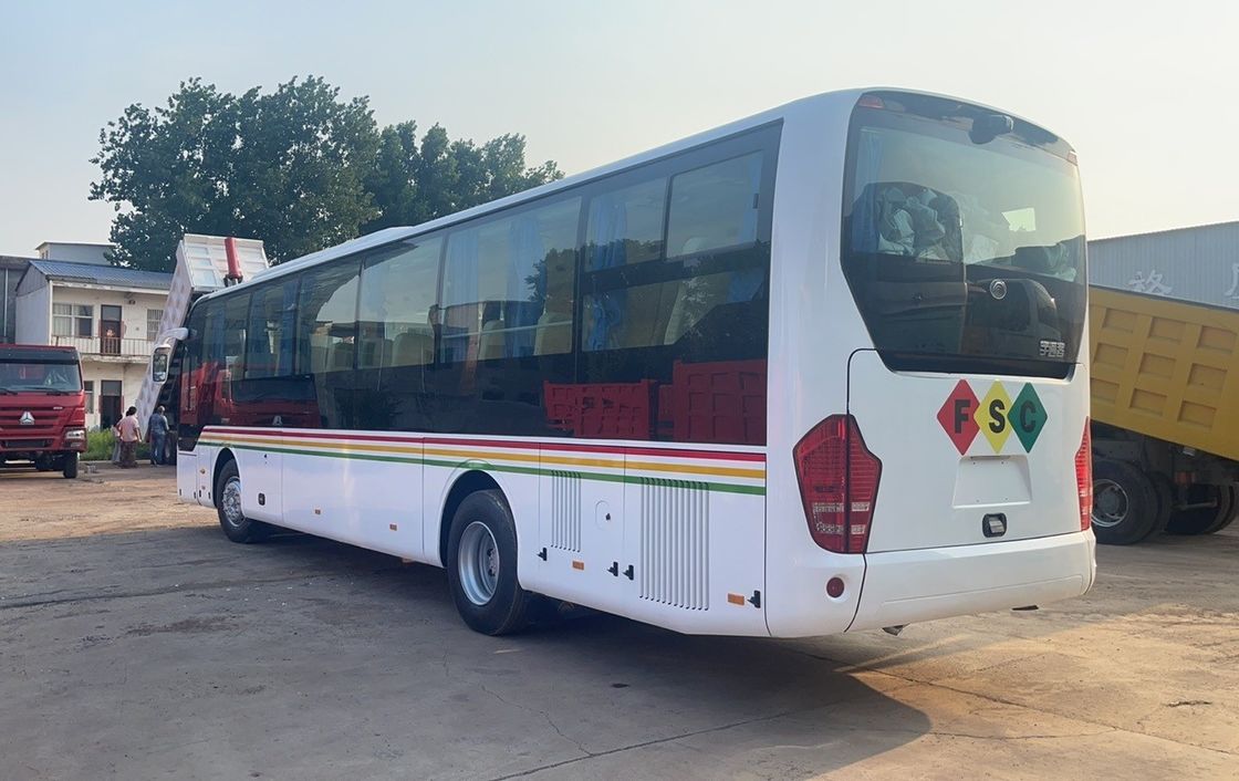Подержанный автобус китайский белый дизельный роскошный 6 8L двигатель вместимостью 31 50