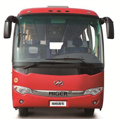 Роскошный 32-местный автобус Higer Дизель Красный Подержанный автобус в Дубае 6.494L Дислокация хорошая